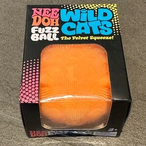 NeeDoh Wild Cats Fuzz Ball Purple – Viral Squishy Stress Ball Sensory Toy NEW